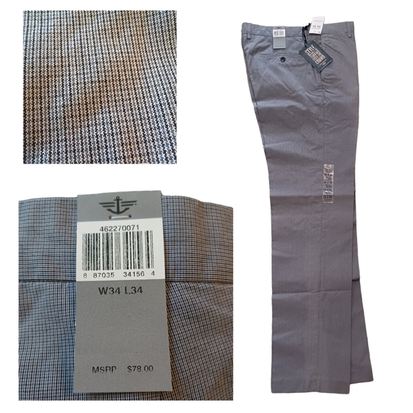 Dockers Mens Khaki Slim Tampered Chinos 34 x 34 Grey